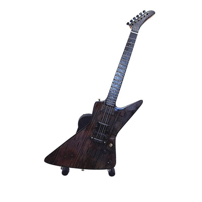 Mini gitara Metallica James Hetfield MGT-8860 s gravírovaním - mahagónová dekorácia 27,5 cm ako darček pre fanúšikov rocku a zberateľov