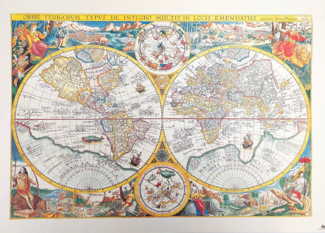 Mapa Świata Orbis Terrarum 1594