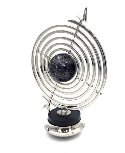 Sférické astrolábium s glóbusom 44,5 cm v striebornej farbe s možnosťou personalizácie gravírovaním