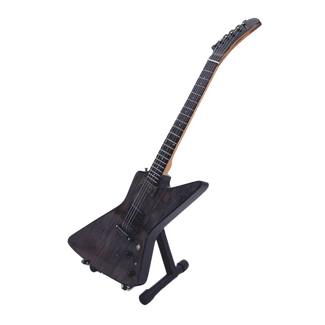 Mini Gitara Metallica James Hetfield MGT-8860 z Grawerem - Mahoniowa Dekoracja 27,5 cm na Prezent dla Fanów Rocka i Kolekcjonerów