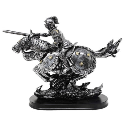 Figúrka rytier na koni 31cm – ručne maľovaný polyresin s možnosťou personalizácie gravírovania