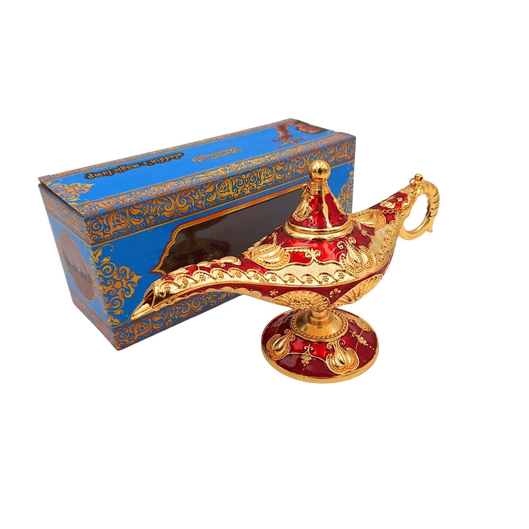 Aladinova lampa LAR s krásnymi zlatými ozdobami, 22 x 7 x 11 cm