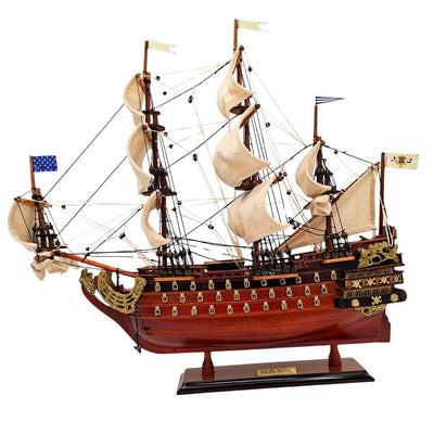 Model plachetnice Soleil Royal zložený 46 cm - ručne vyrobený z exotického dreva s možnosťou personalizácie gravírovaním