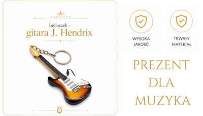 Kľúčenka - gitara J. Hendrix - mahagón - EGK-0320