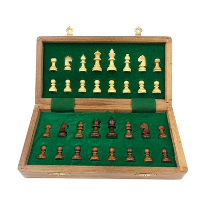 Drevený magnetický šach 30x30cm skladací G614 s gravírovaním