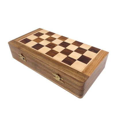 Drevený magnetický šach 30x30cm skladací G614 s gravírovaním