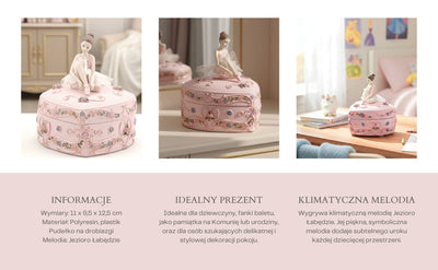 Hracia skrinka škatuľka baletka srdce Labutie jazero s možnosťou personalizácie gravírovaním, ružová, 12,5 cm, ideálny darček na narodeniny alebo výročie