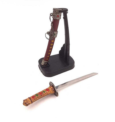 Katana - nôž na papier SW-199 s možnosťou personalizácie gravírovaním, ideálny darček, výška 18 cm, dekoratívna pošva v súprave