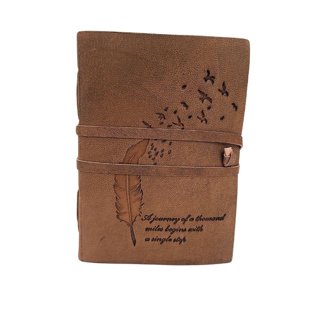 Kožený zápisník Retro s nápisom 200 strán