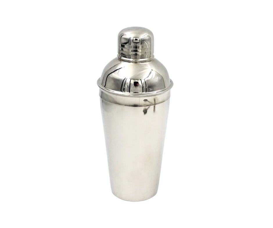 Barmanská súprava Steel, 3 diely, s možnosťou personalizácie gravírovaním - šejker 750 ml, jigger 15/30 ml, strainer - elegantný darček pre milovníkov drinkov, nehrdzavejúca oceľ, strieborná farba