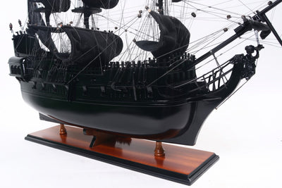 Model pirátskej lode Čierna perla BP80R s možnosťou personalizácie gravírovaním, dĺžka 89 cm, exkluzívny darček na každú príležitosť, umelecké remeslo, drevený podstavec