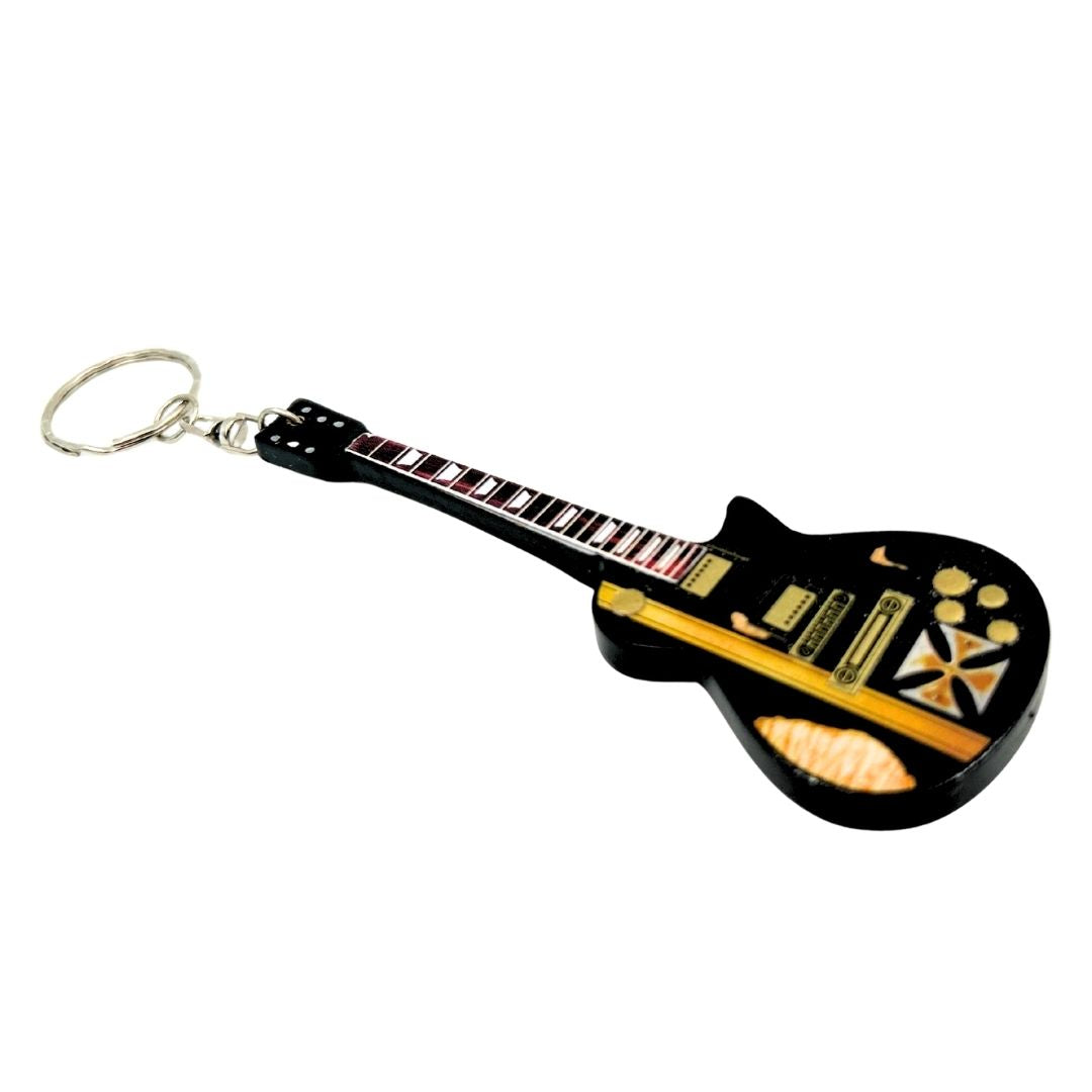 Kľúčenka gitara Metallica James Hetfield Iron Cross s možnosťou personalizácie gravírovaním