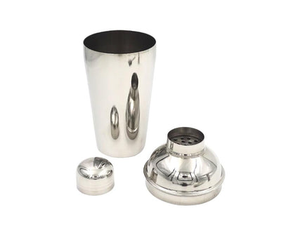 Barmanská súprava Steel, 3 diely, s možnosťou personalizácie gravírovaním - šejker 750 ml, jigger 15/30 ml, strainer - elegantný darček pre milovníkov drinkov, nehrdzavejúca oceľ, strieborná farba