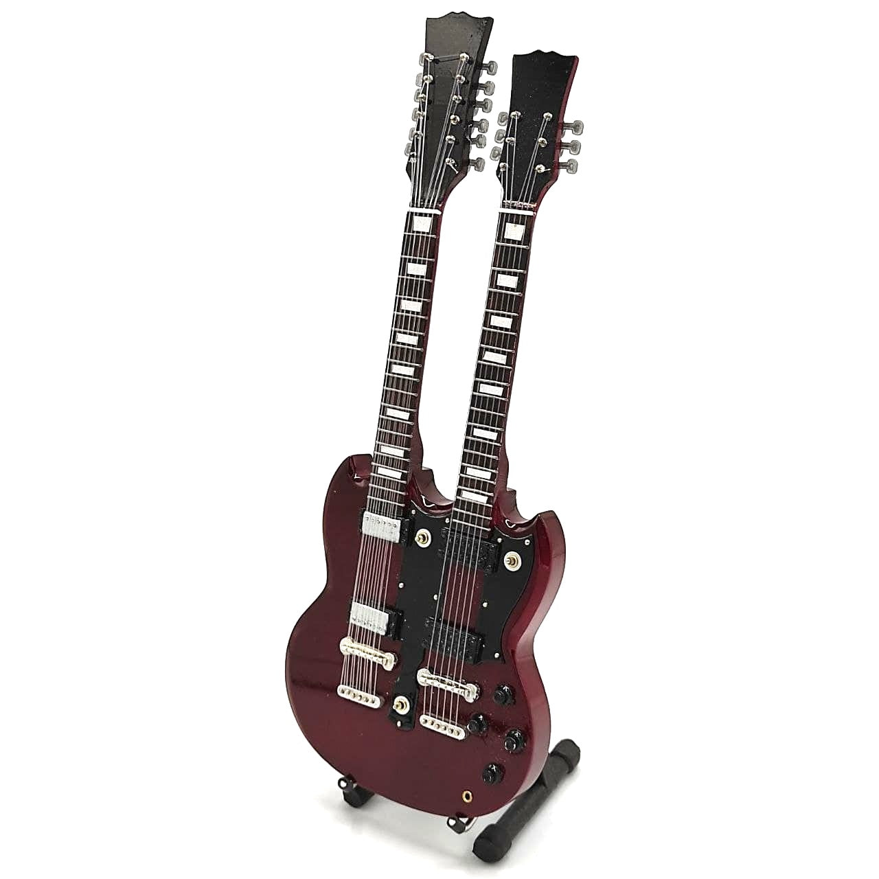 Mini gitara v štýle Led Zeppelin - Jimmy Page - Double Neck MGT-2059