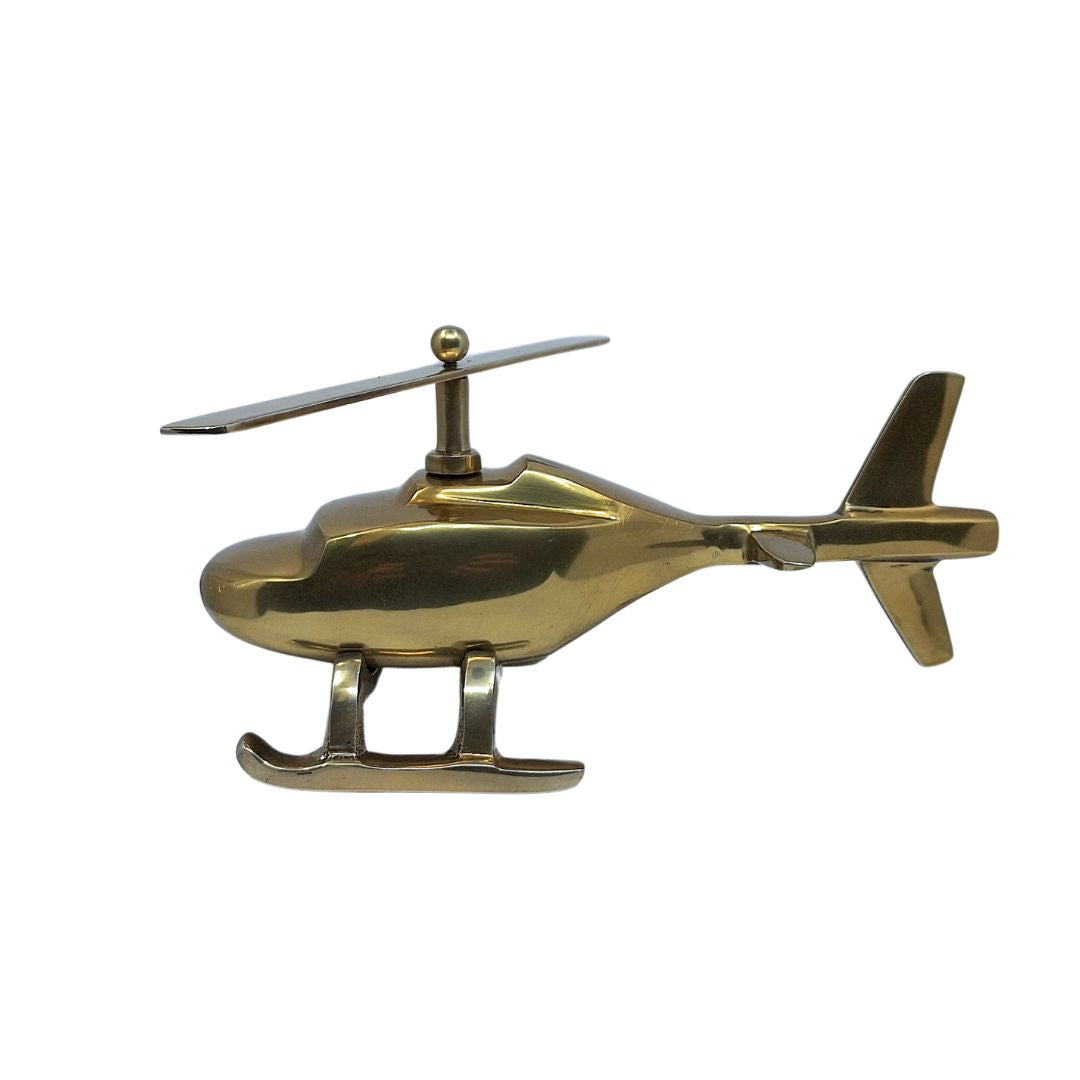 Kovový model helikoptéry s možnosťou personalizácie gravírovaním – zlatý, 32 cm