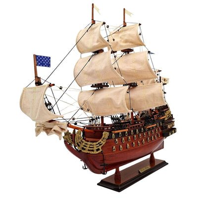 Model plachetnice Soleil Royal zložený 46 cm - ručne vyrobený z exotického dreva s možnosťou personalizácie gravírovaním