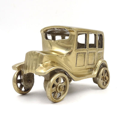 Kovový model retro auta BMW Dixi vo farbe starožitnej mosadze s možnosťou personalizácie gravírovaním
