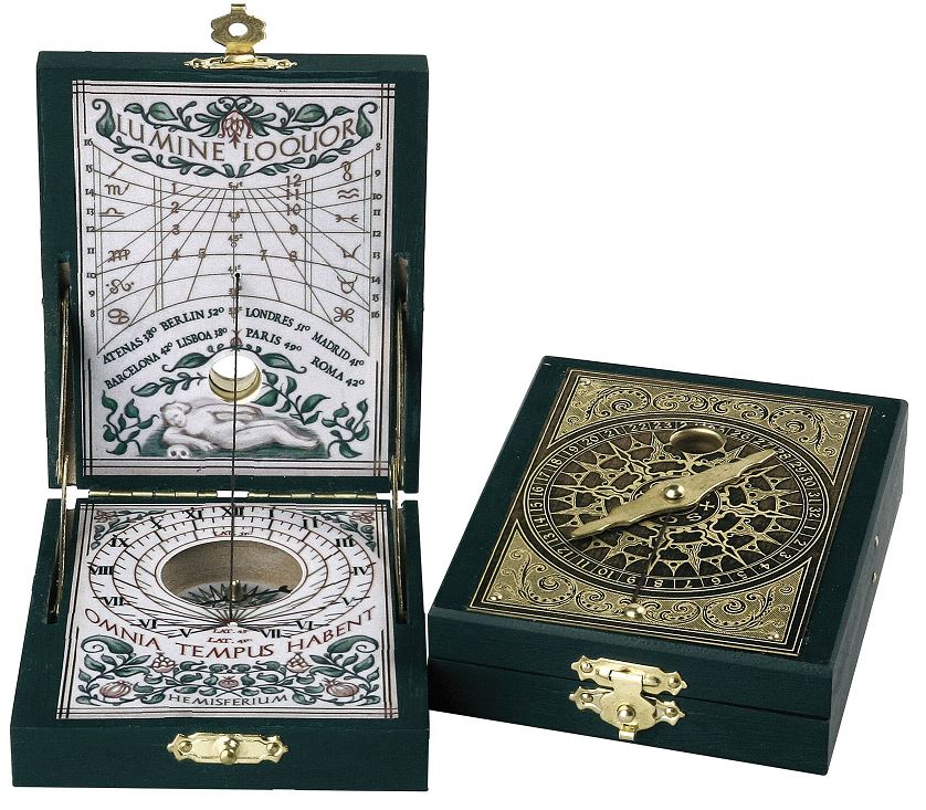 Slnečné hodiny s kompasom Kepler Dyptych