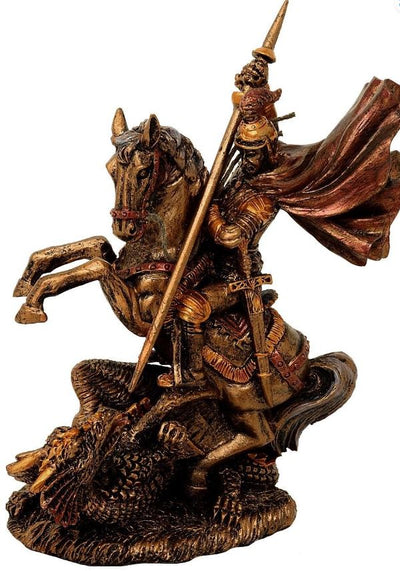 Figúrka Svätý Juraj z polyresinu, 13 cm, možnosť personalizácie gravírovaním, ideálny darček na rôzne príležitosti