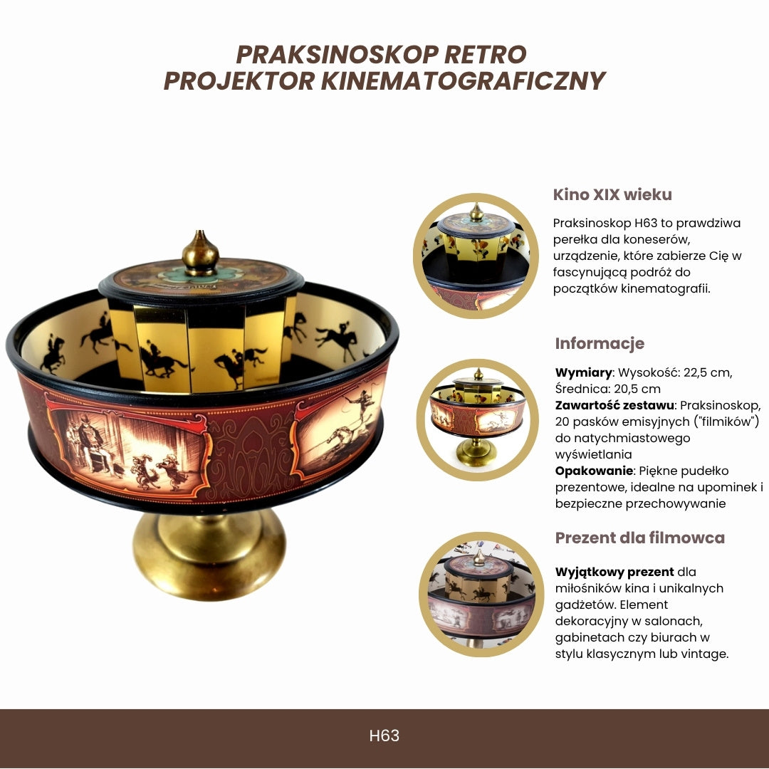 Retro praxinoskop H63 s možnosťou personalizácie gravírovaním