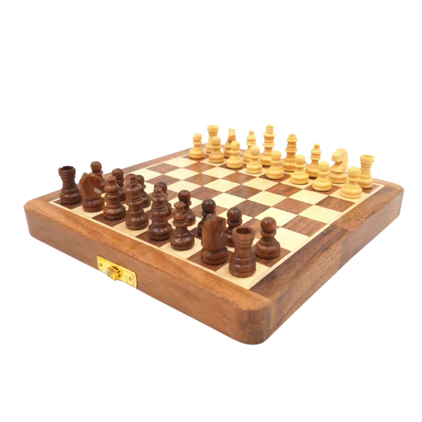 Drevený magnetický šach 17x17cm s personalizovaným gravírovaním