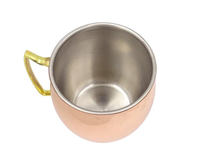 Medený hrnček z nehrdzavejúcej ocele 304, 500ml, s možnosťou personalizácie gravírovaním - ideálny darček - výška 13,5 cm, medená farba, model MM7012