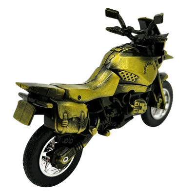 Model kovového motocykla HJ1 v tmavozelenej farbe s možnosťou personalizácie gravírovaním