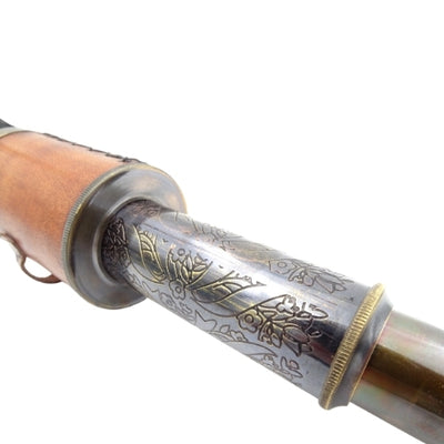 Retro mosadzný ďalekohľad s koženým remienkom NC1596 s možnosťou personalizácie gravírovaním