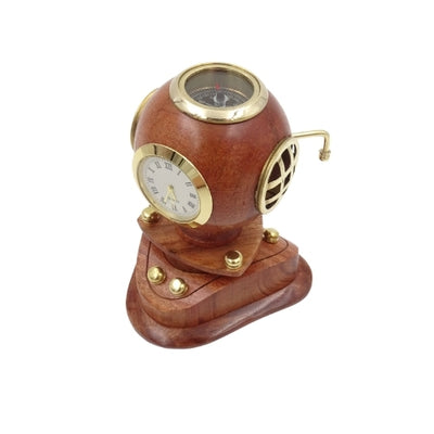 Malá retro potápačská prilba s hodinami a personalizáciou