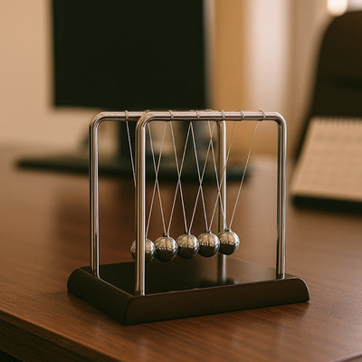 Elegantné Newtonove guličky s gravírovaním - drevo kov