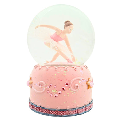 Tańcząca Baletnica w Szklanej Kuli 12cm z Możliwością Personalizacji Graweru - Elegancka Pastelowa Dekoracja na Prezent dla Miłośników Baletu, Wykonana z Polyresinu i Szkła