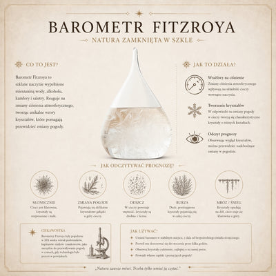 Búrkový barometer Fitzroya v drevenom ráme – kvapka Storm Glass s možnosťou personalizácie gravírovaním – ideálny darček na každú príležitosť – elegantná meteorologická stanica v modernom štýle s kryštálmi reagujúcimi na zmeny počasia