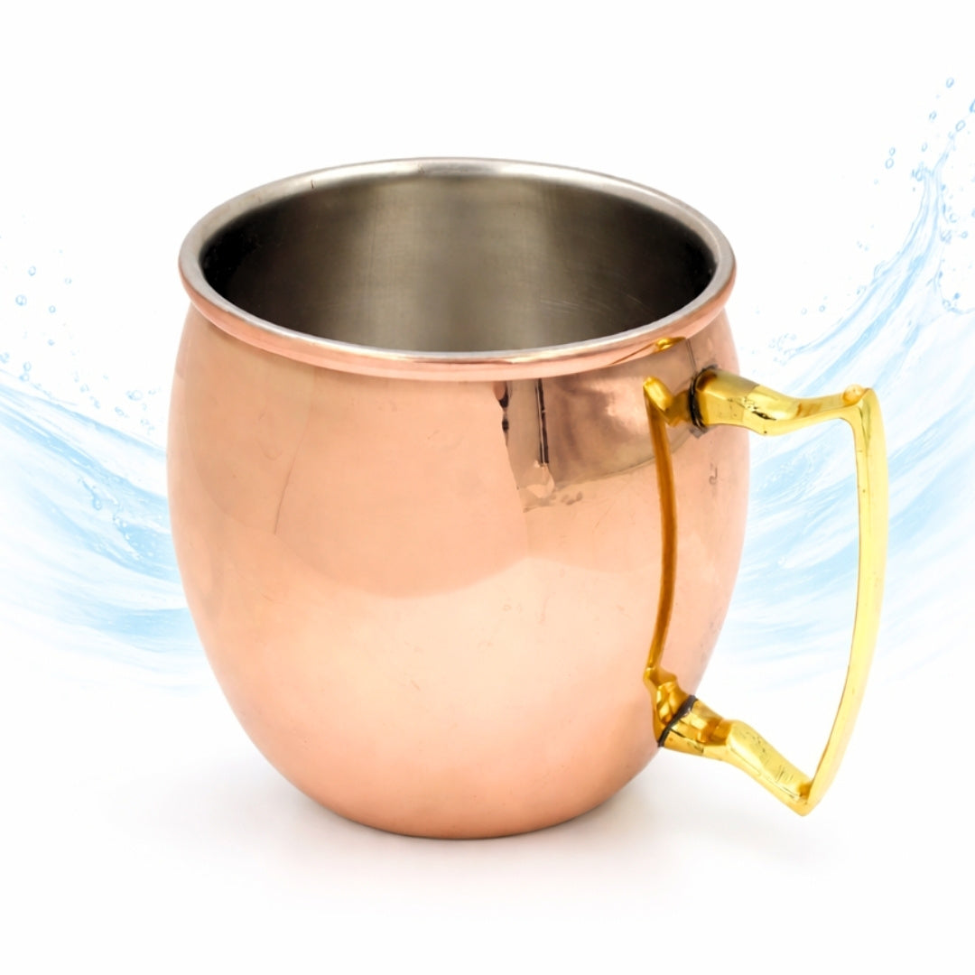 Medený hrnček z nehrdzavejúcej ocele 304, 500ml, s možnosťou personalizácie gravírovaním - ideálny darček - výška 13,5 cm, medená farba, model MM7012