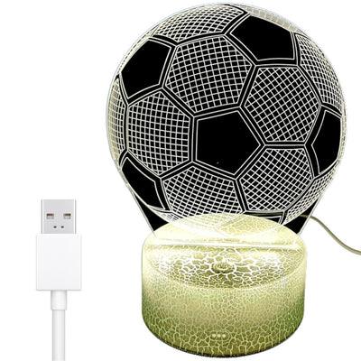 Nočná lampička Futbalová lopta s možnosťou personalizácie gravírovaním - Ideálny darček pre milovníkov futbalu - výška 17 cm - 3 farby na výber - Napájanie cez USB alebo 3 batérie AAA