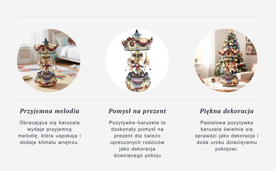 Kolotoč hracia skrinka 18cm s gravírovaním