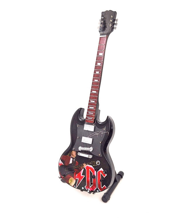 Mini gitara Angus Young 24,5 cm z mahagónu s možnosťou personalizácie gravírovaním