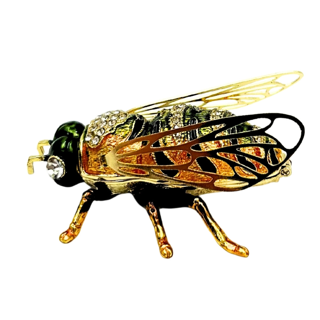 Exkluzívna šperkovnica včela s kryštálikmi s personalizovaným gravírovaním