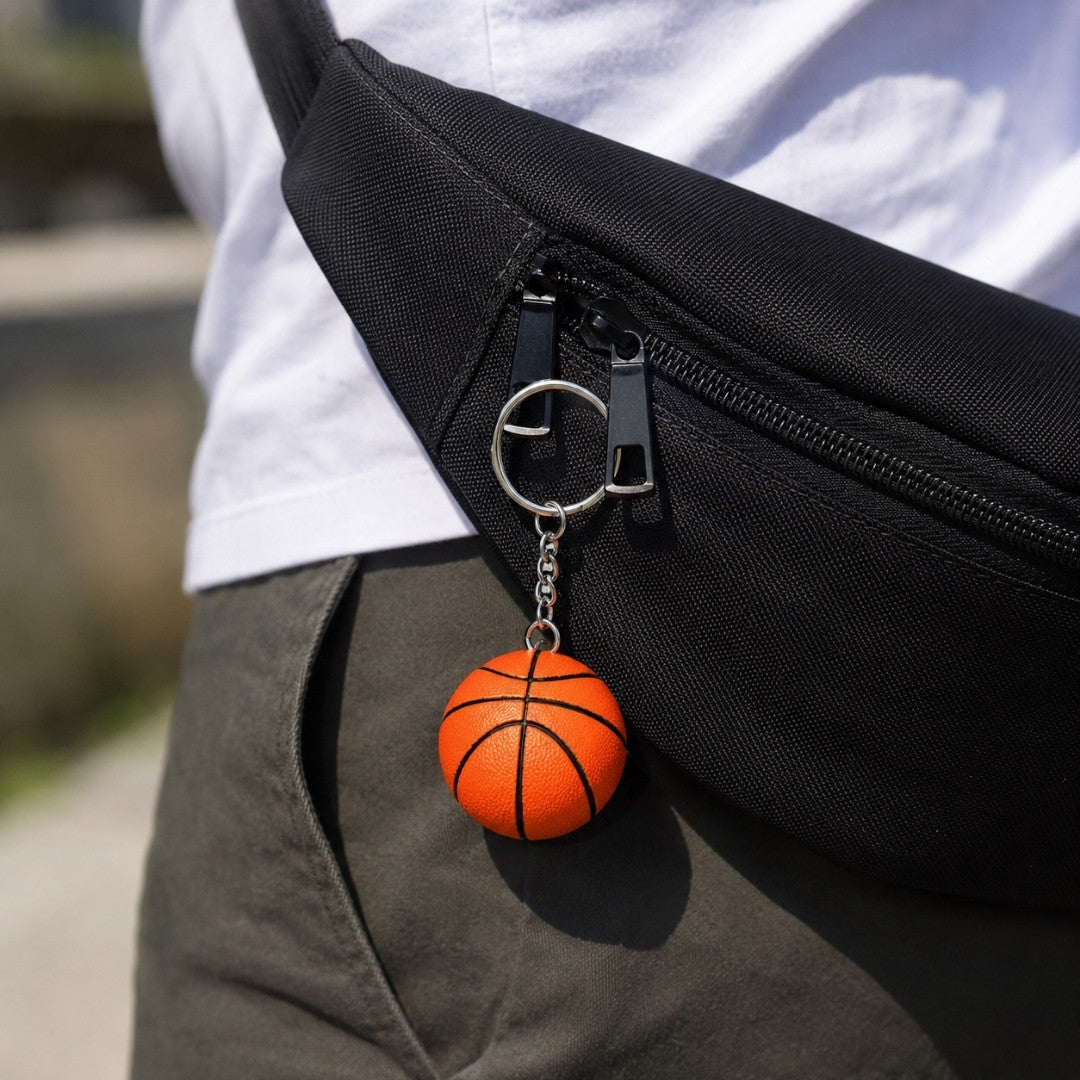 Prívesok na kľúče basketbal s personalizovaným gravírovaním