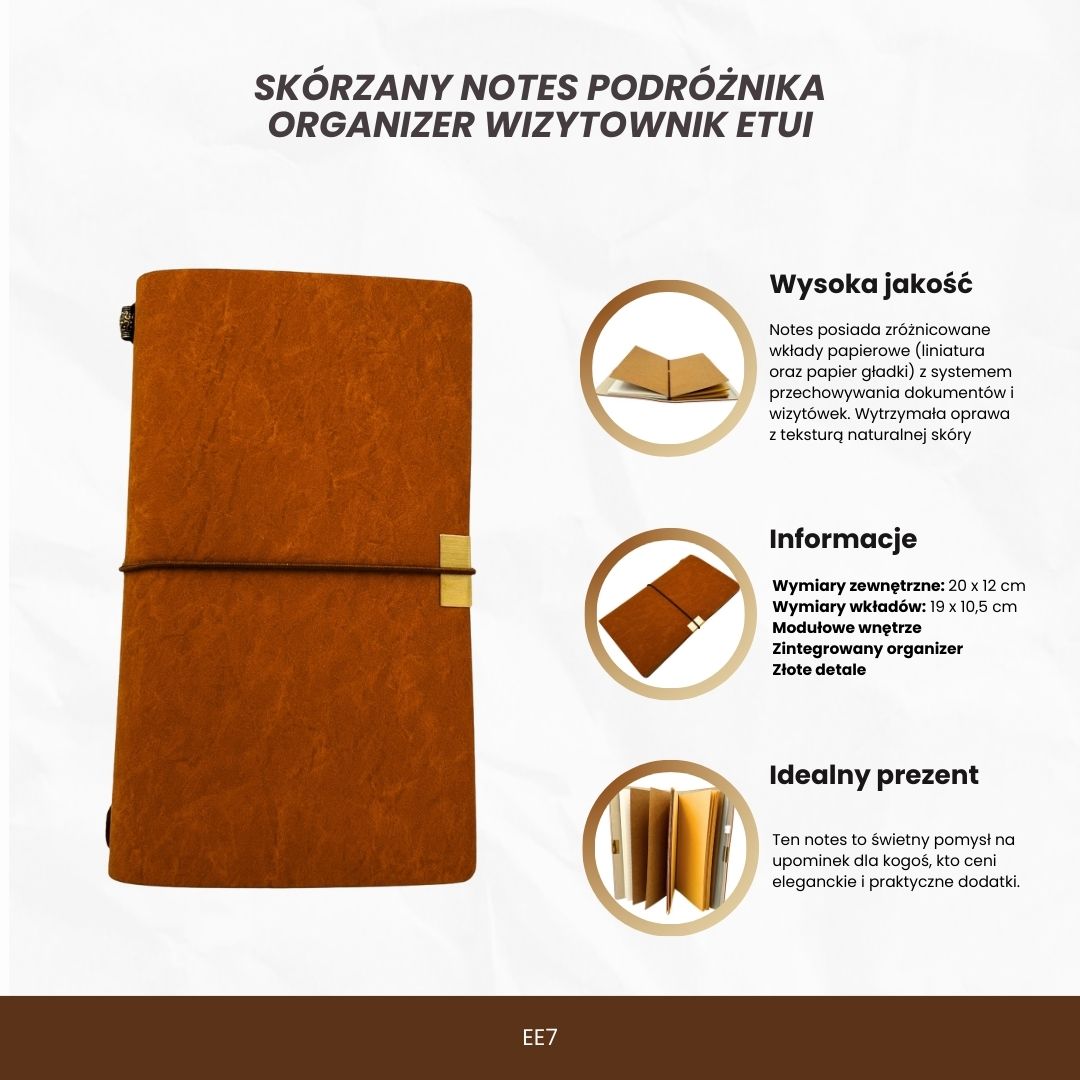 Skórzany Notes Podróżnika z Personalizowanym Grawerem