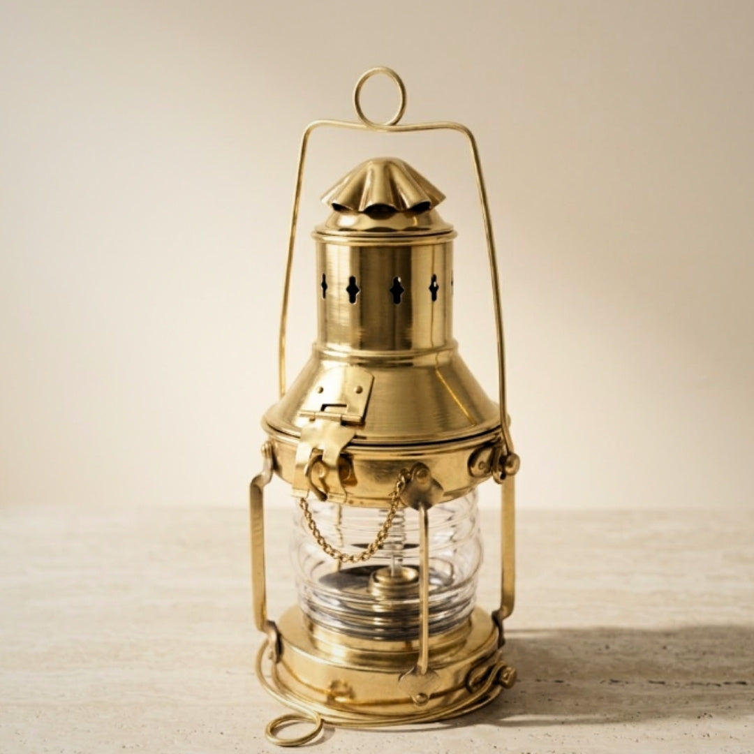 Mosadzná retro petrolejová lampa SL10 s možnosťou personalizácie gravírovaním