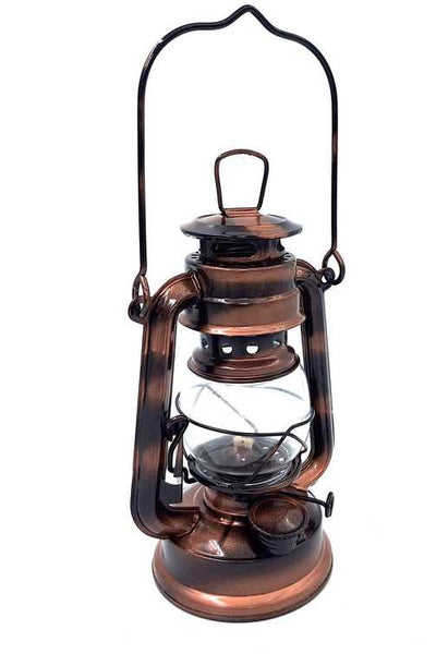 Štýlová retro námornícka petrolejová lampa DT245F s možnosťou personalizácie gravírovaním, ideálna ako darček, vyrobená zo skla a plechu, výška 19 cm, námornícky dizajn