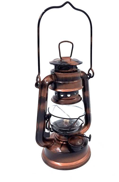 Štýlová retro námornícka petrolejová lampa DT245F s možnosťou personalizácie gravírovaním, ideálna ako darček, vyrobená zo skla a plechu, výška 19 cm, námornícky dizajn