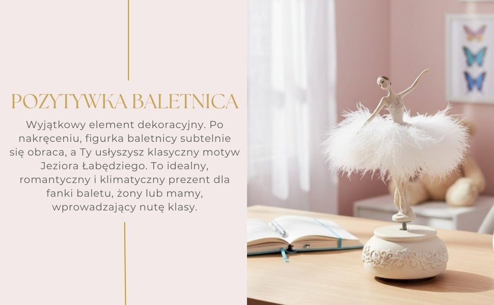 Hracia skrinka baletka Snehová kráľovná pohyblivá 23,5 cm s gravírovaním