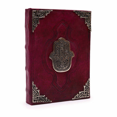 Hefty Red Tan Book s dekoráciou Hamsa