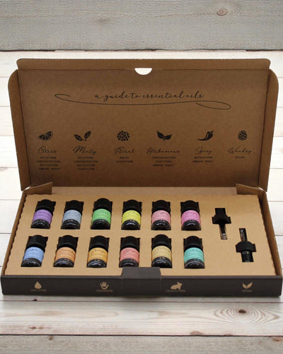 Jesienna Harmonia Natury – Luksusowy Zestaw 12 Olejków Eterycznych 5 ml z Pipetami