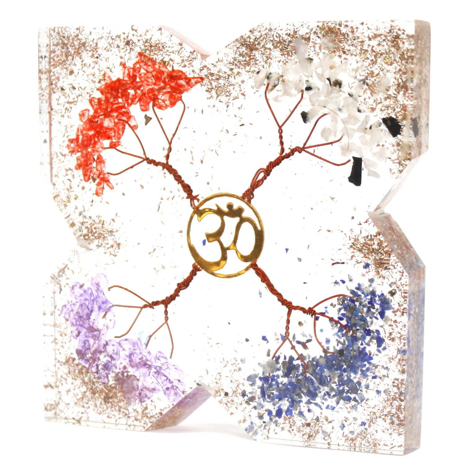 Orgonite Desk Power Pack - 4 Tree Copper Attractor - Lrg
