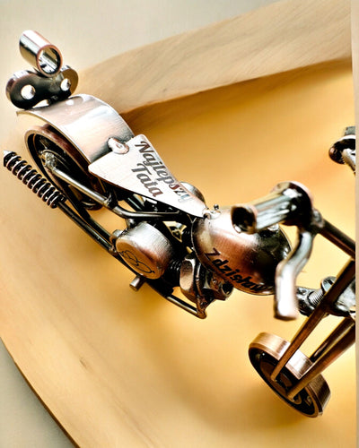 Ručne vyrobený model motocykla zo železa, Chopper, personalizácia, gravírovanie na darček