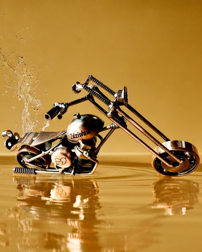 Ručne vyrobený model motocykla zo železa, Chopper, personalizácia, gravírovanie na darček