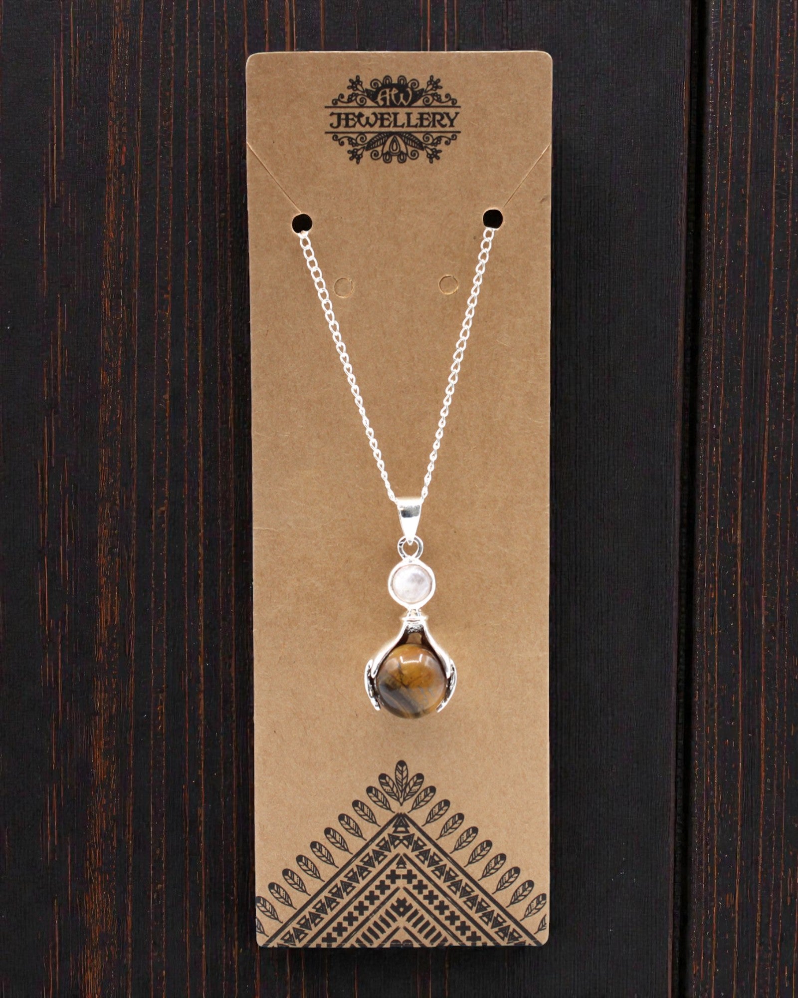 Krištáľové ruky – prívesok uzdravujúcich dlaní z tigrieho oka