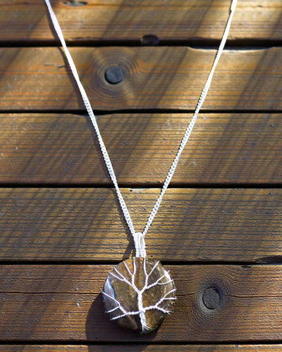 Náhrdelník s drahokamom Strom života – tigrie oko